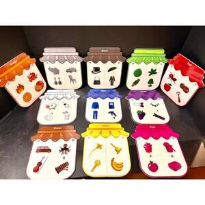 11 magnet houses color coded alphabet matching strong durable educational